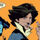 Spike Lighting up a cigarette as someone points and cocks a gun at him.